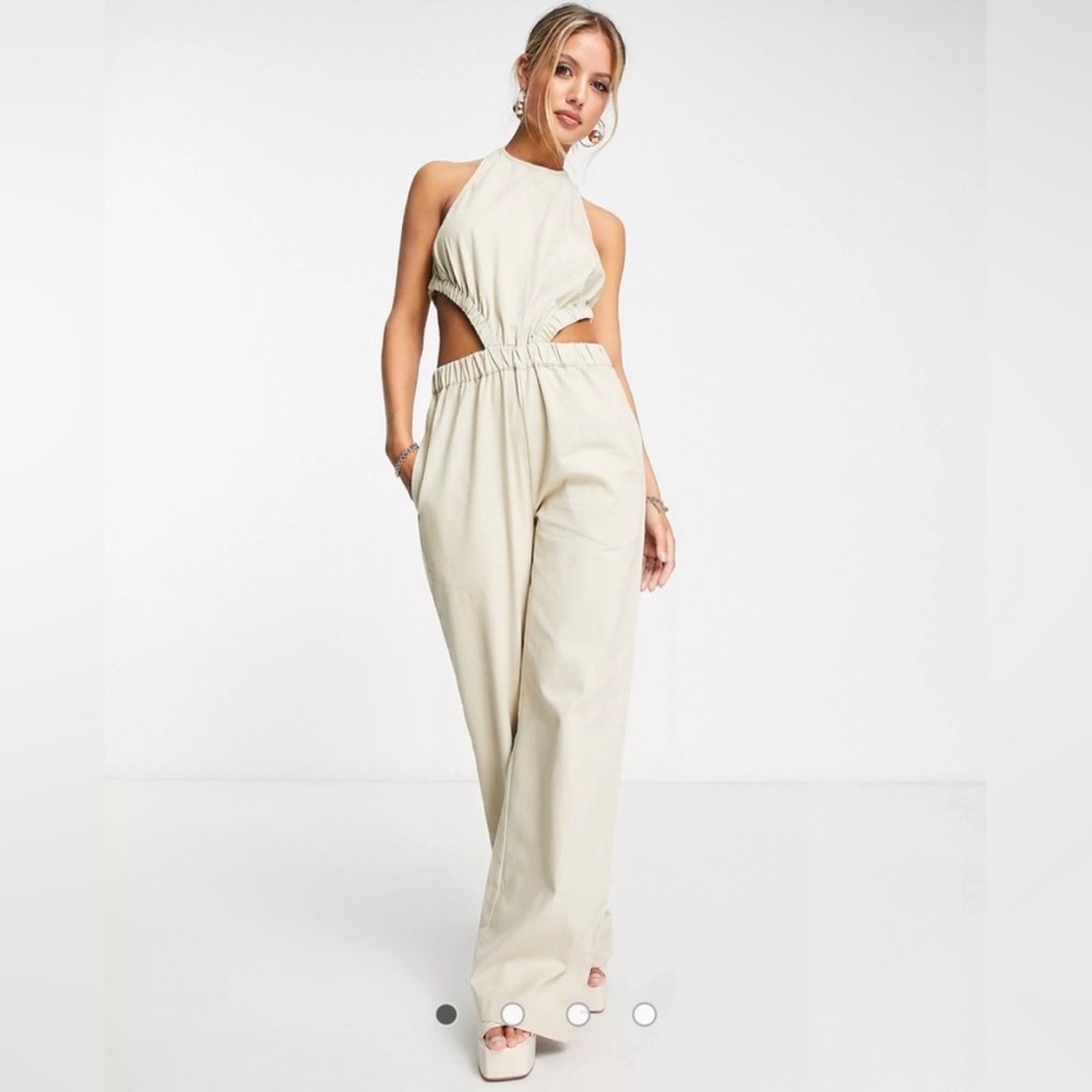 Pretty Lavish Lexi Scrunch Backless Jumpsuit, New with Tags